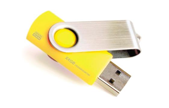 9404115 Goodram  Goodram Twister USB minne med logo Gul 8GB